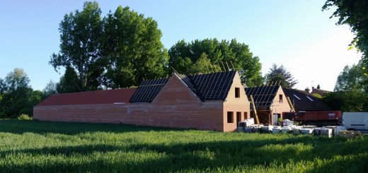 Stand de tir profil - construction toiture en cours