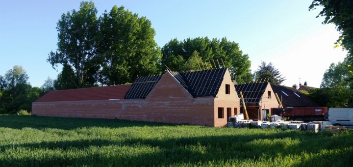 Stand de tir profil - construction toiture en cours